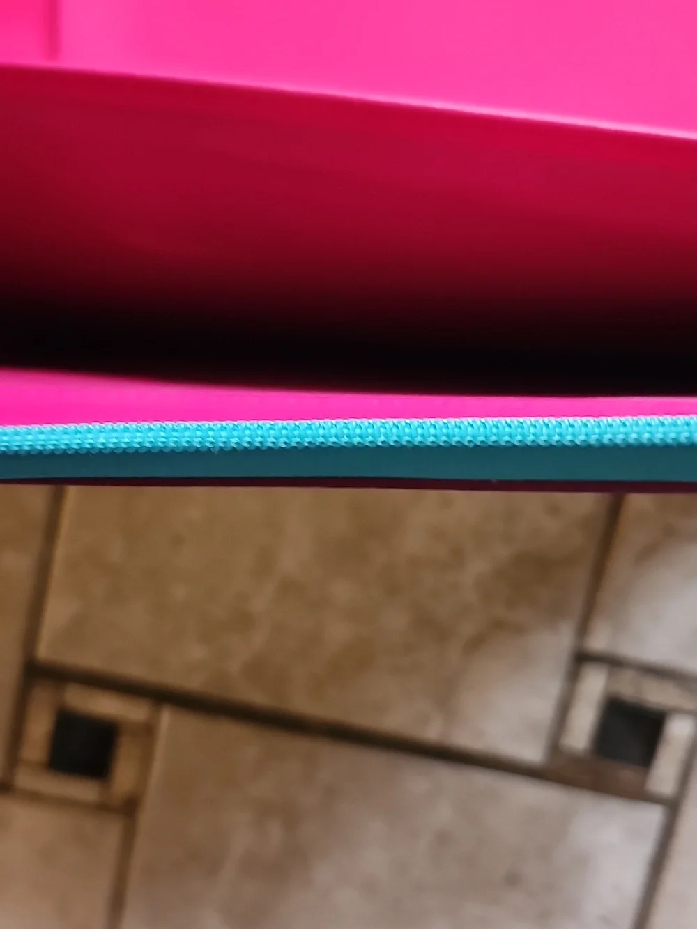 Baekgaard Teal Croc Embossed Leather Zipper Binder